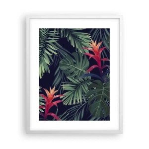 Plagát v bielom ráme - Vzplanúť v zelenom - 40x50 cm