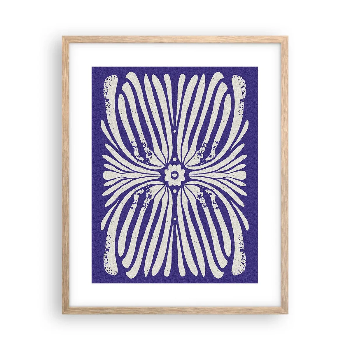 Plagát v ráme zo svetlého duba - Etnické inšpirácie - 40x50 cm