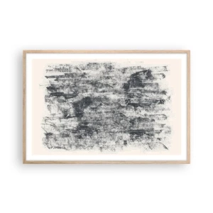 Plagát v ráme zo svetlého duba - Hmlistá kompozícia - 91x61 cm