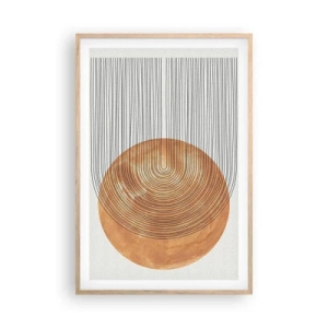 Plagát v ráme zo svetlého duba - Slnečná kompozícia - 61x91 cm