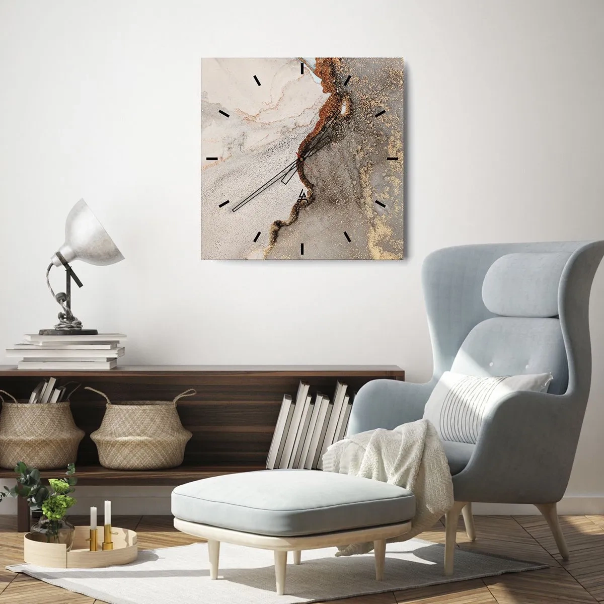 Nástenné hodiny - Na hranici farieb - 40x40 cm