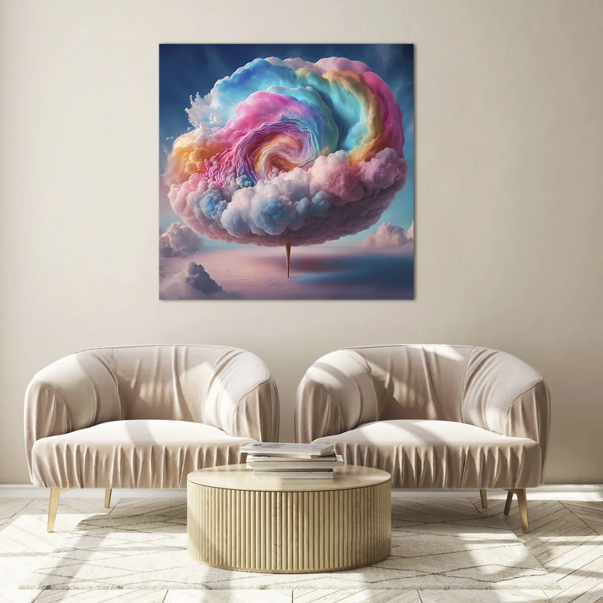 Obraz na skle - Sen o zábavnom parku - 30x30 cm