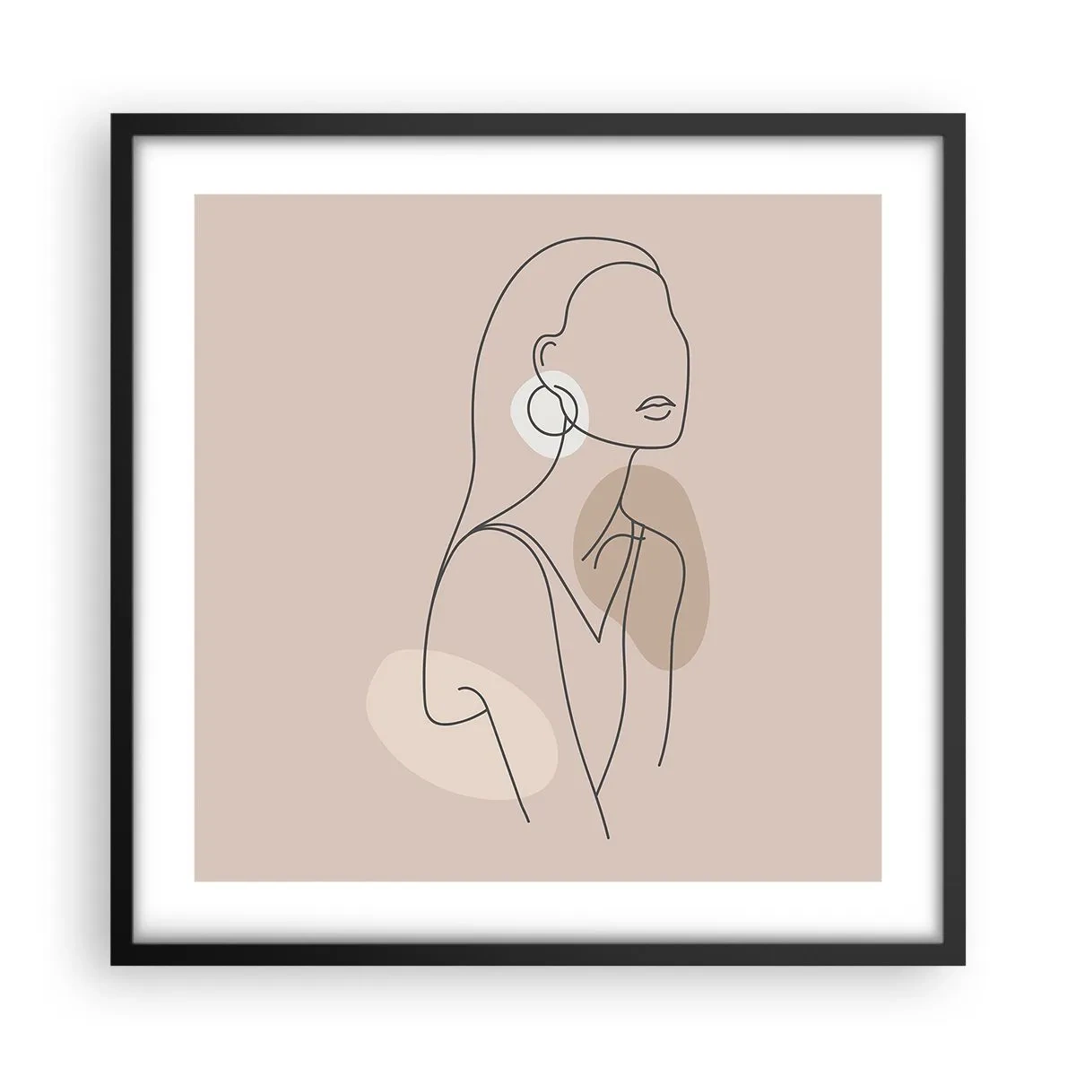Plagát v čiernom ráme - Dievčenská ikona - 50x50 cm