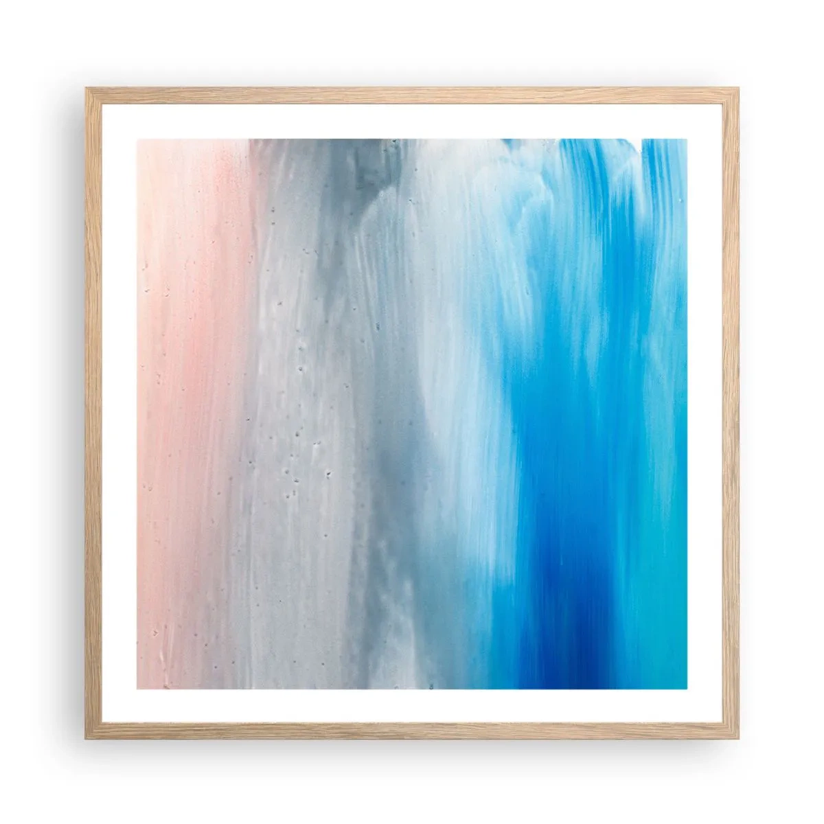 Plagát v ráme zo svetlého duba - Živly: vzduch - 60x60 cm