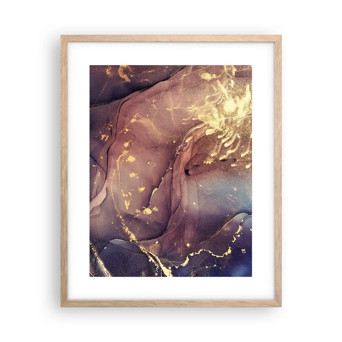 Plagát v ráme zo svetlého duba - Hmota a duch - 40x50 cm