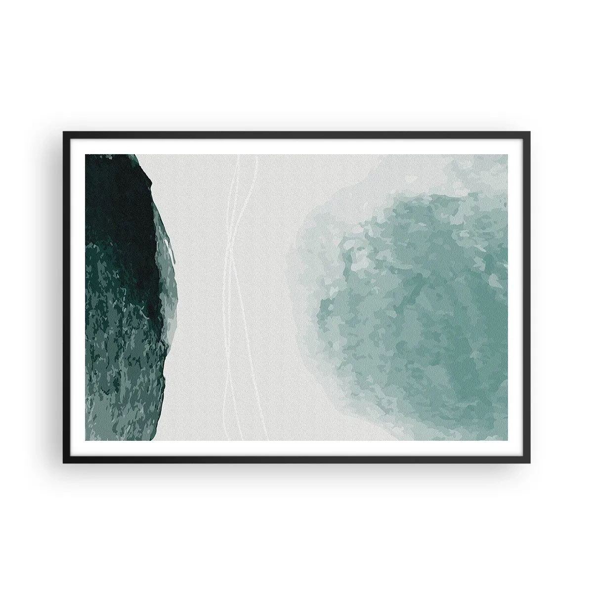 Plagát v čiernom ráme - Stretnutie s hmlou - 100x70 cm