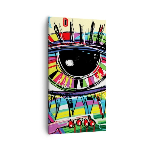 Obraz na plátne - Farebné oko - farebná duša - 55x100 cm
