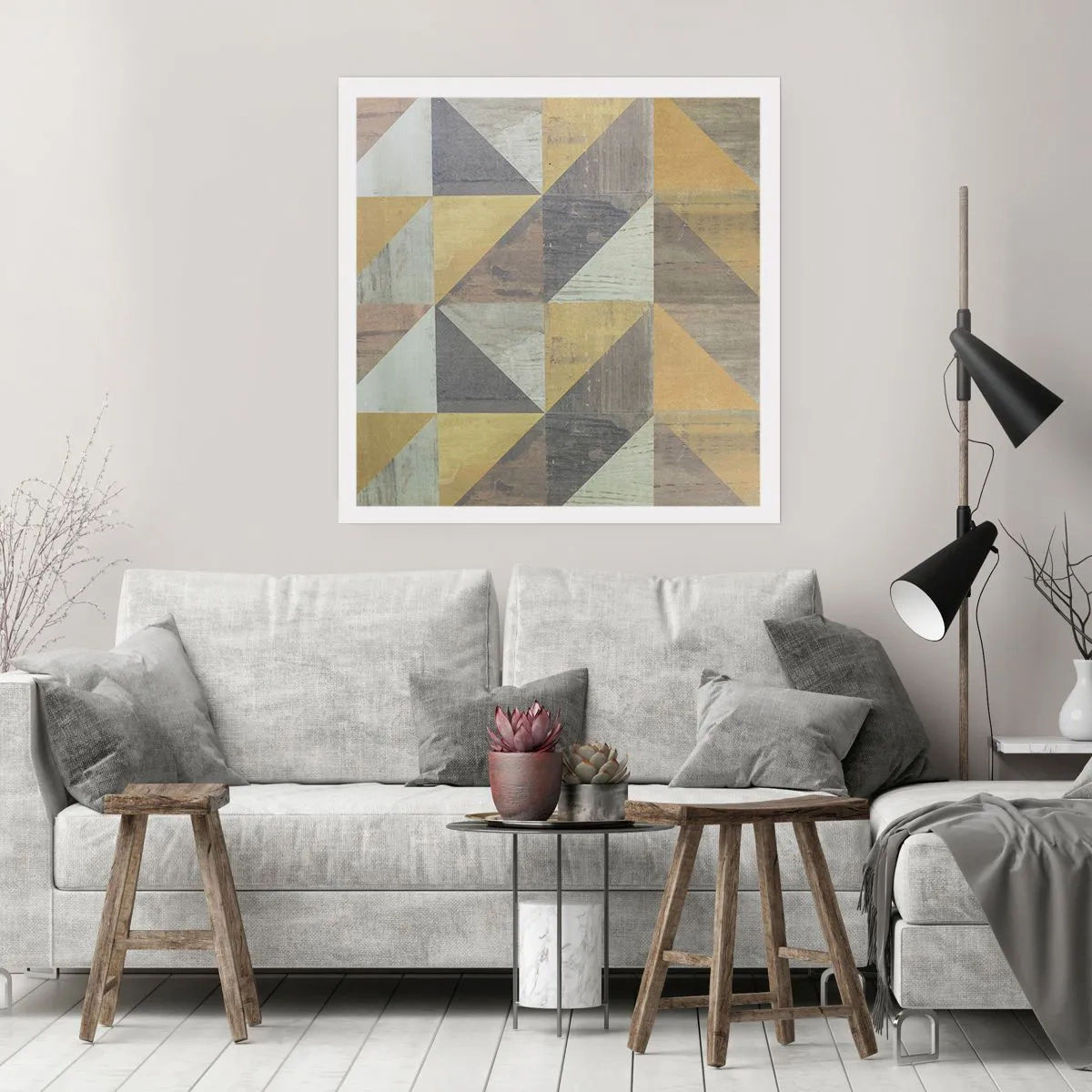 Plagát - V uhle trojuholníka - 60x60 cm