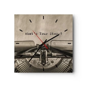 Nástenné hodiny - Povedz mi - 40x40 cm