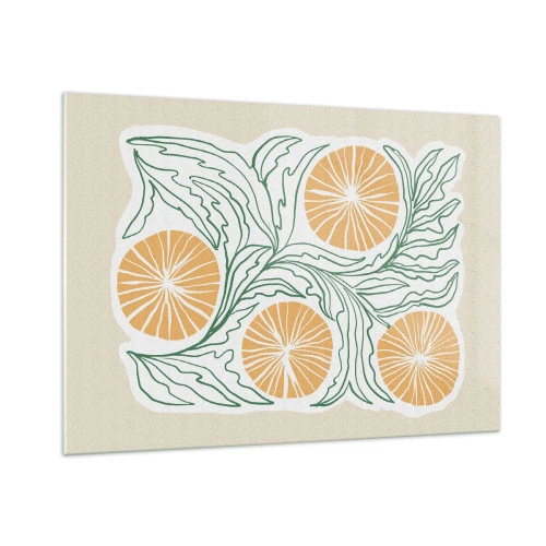 Obraz na skle - Etnicky s abstraktným nádychom - 100x70 cm