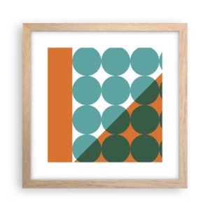 Plagát v ráme zo svetlého duba - Hore a šikmo - 30x30 cm