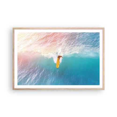 Plagát v ráme zo svetlého duba - Oceanický jazdec - 91x61 cm
