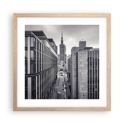 Plagát v ráme zo svetlého duba - Varšavské údolie - 40x40 cm