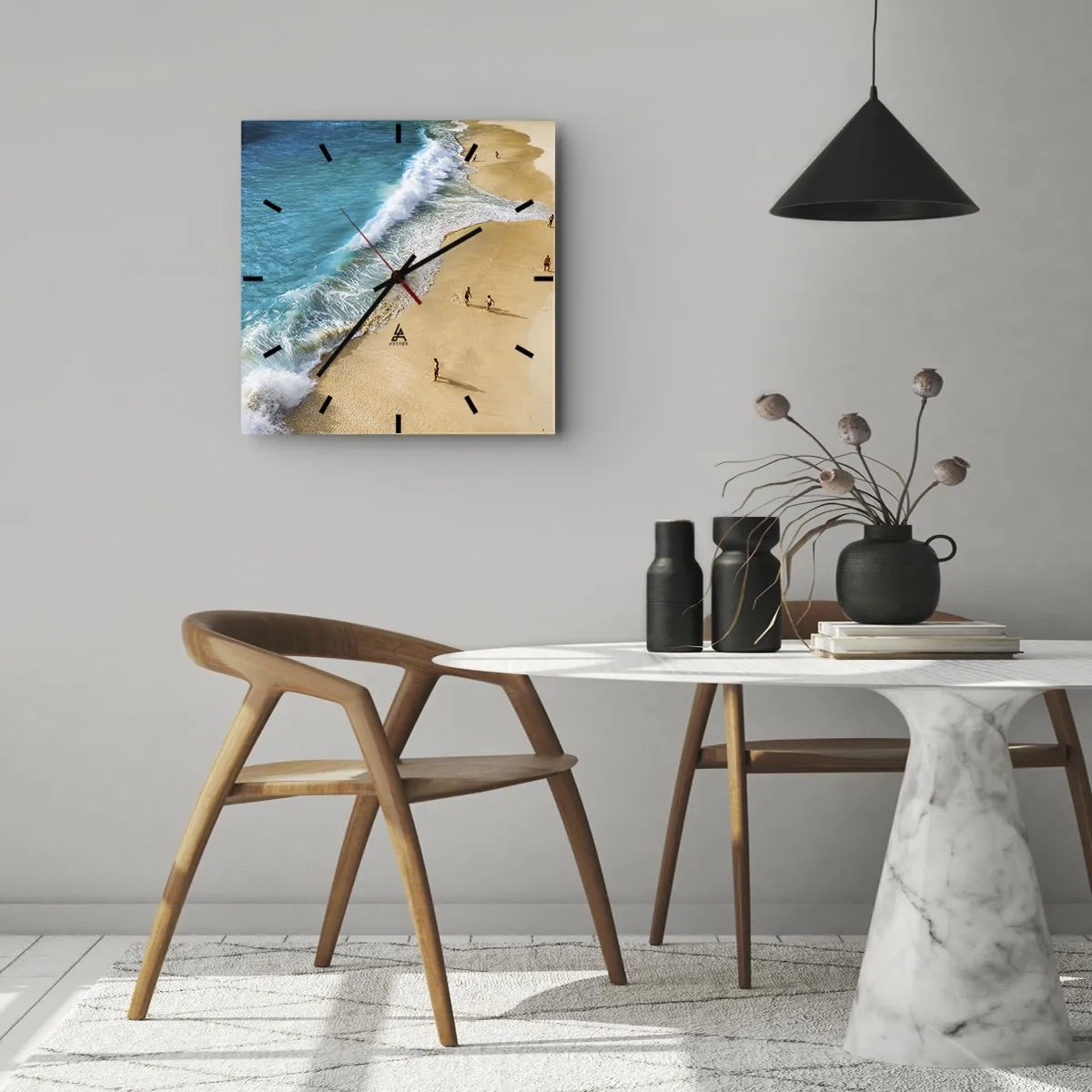 Nástenné hodiny - A potom slnko, pláž… - 40x40 cm