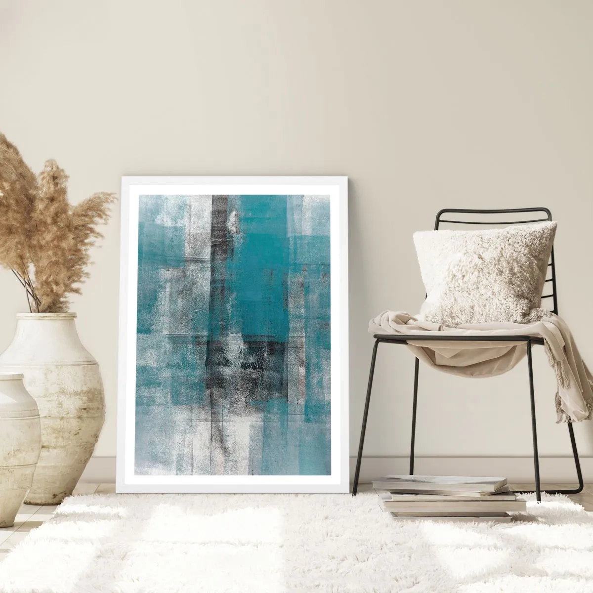 Plagát v bielom ráme - Voda a vzduch - 61x91 cm