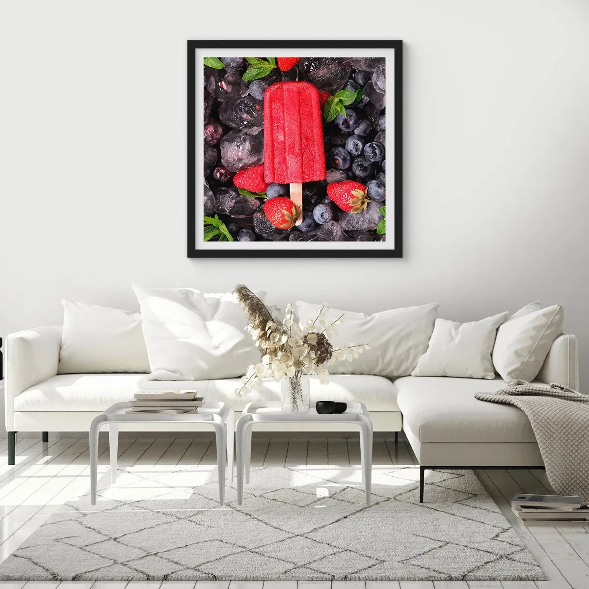 Plagát v čiernom ráme - Chuť horúceho leta - 50x50 cm
