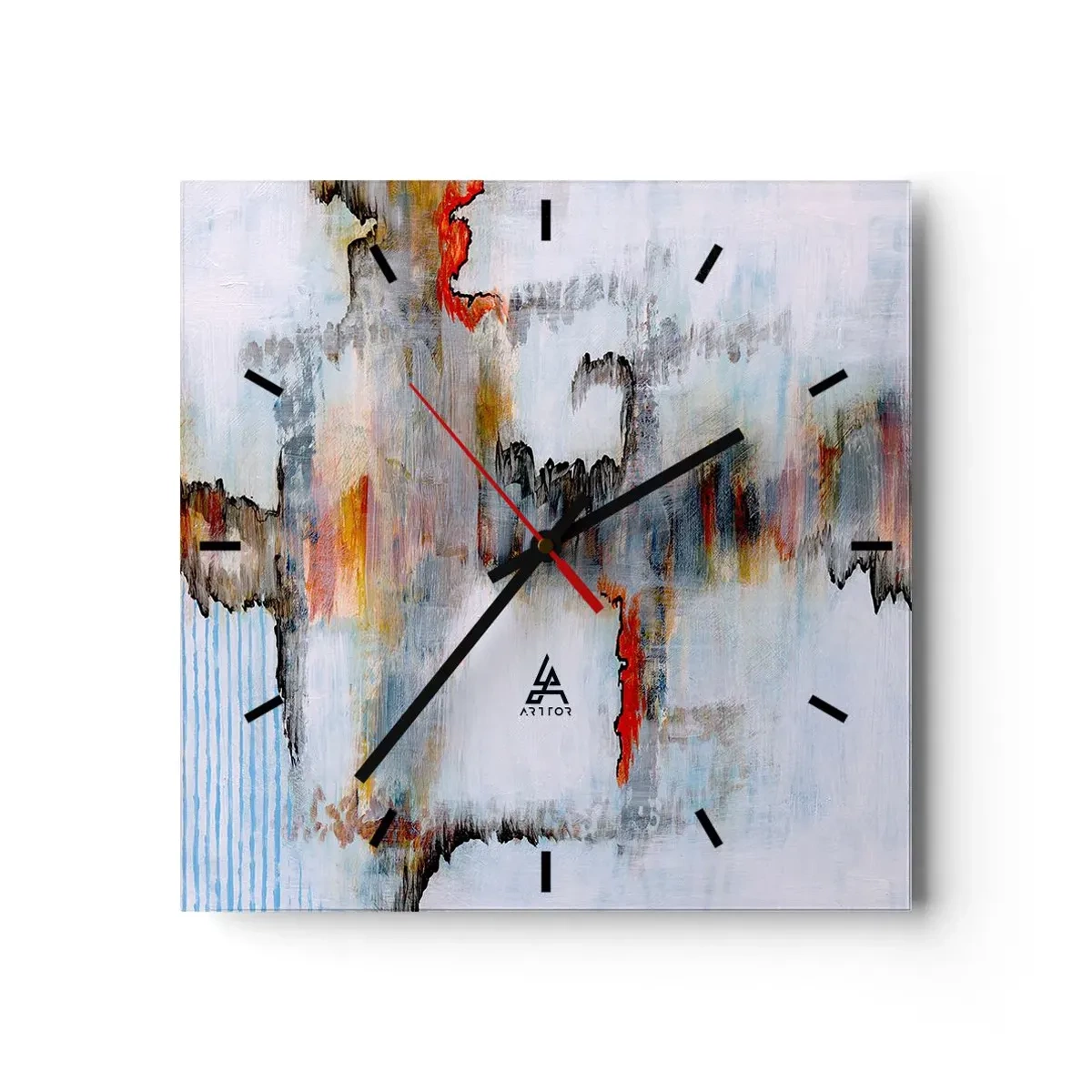 Nástenné hodiny - Paličkou po vode - 30x30 cm