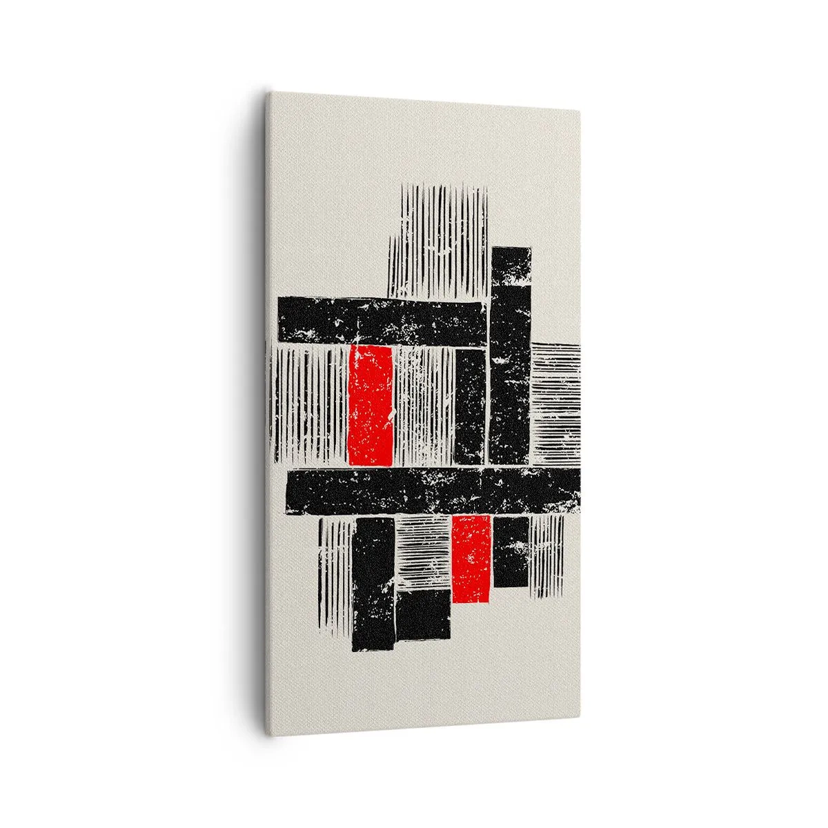 Obraz na plátne - Červené a čierne - 55x100 cm