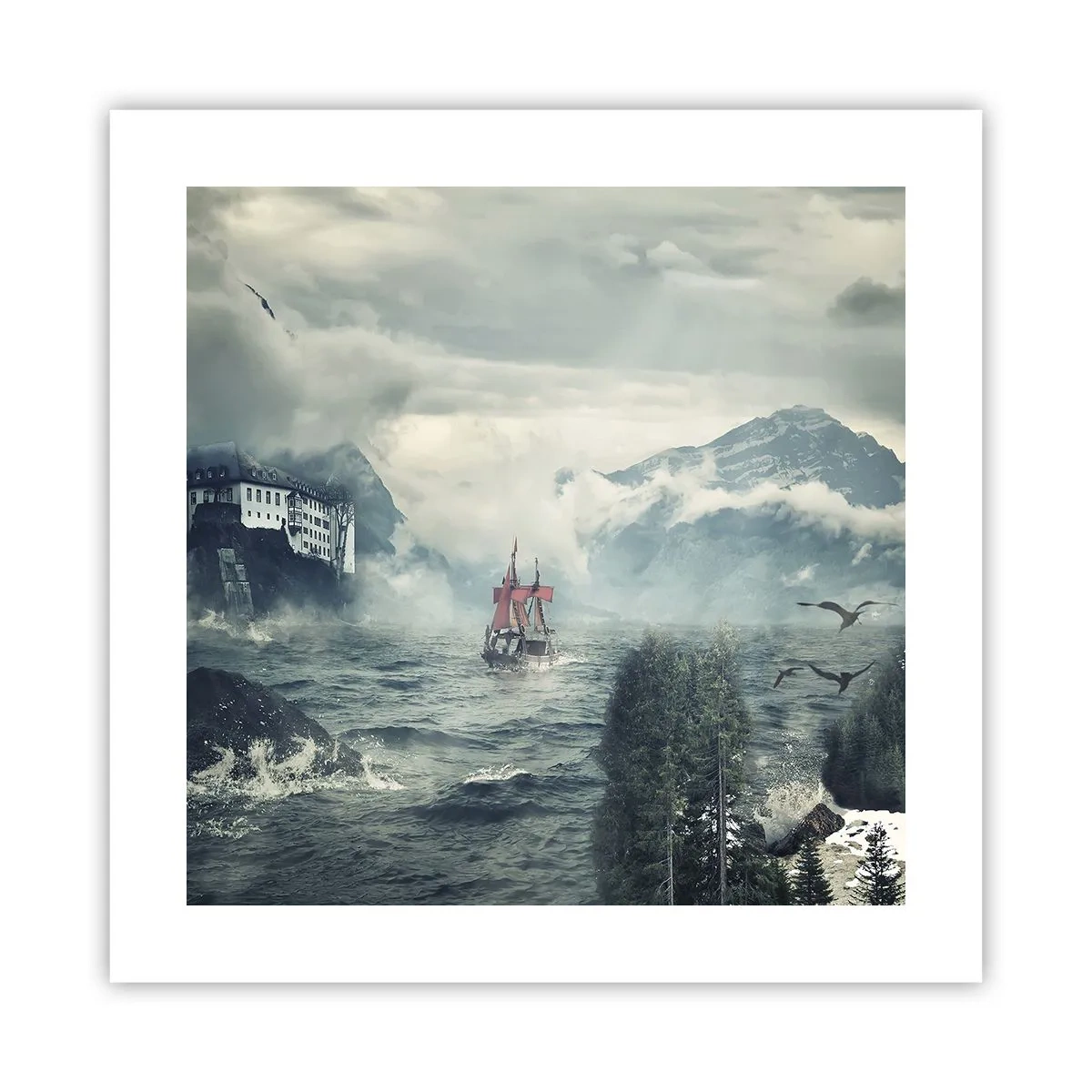 Plagát - V kúzelných vodách - 40x40 cm