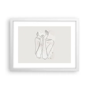 Plagát v bielom ráme - Zasnený okamih - 40x30 cm