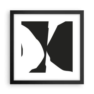 Plagát v čiernom ráme - Positive-negative - 30x30 cm
