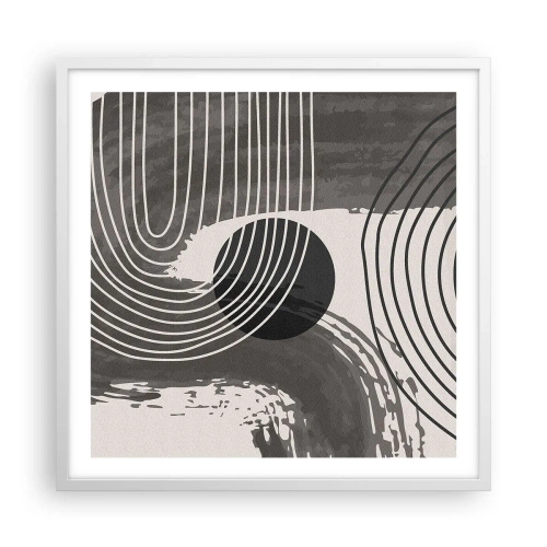 Plagát v bielom ráme - Ovál víťazí - 60x60 cm