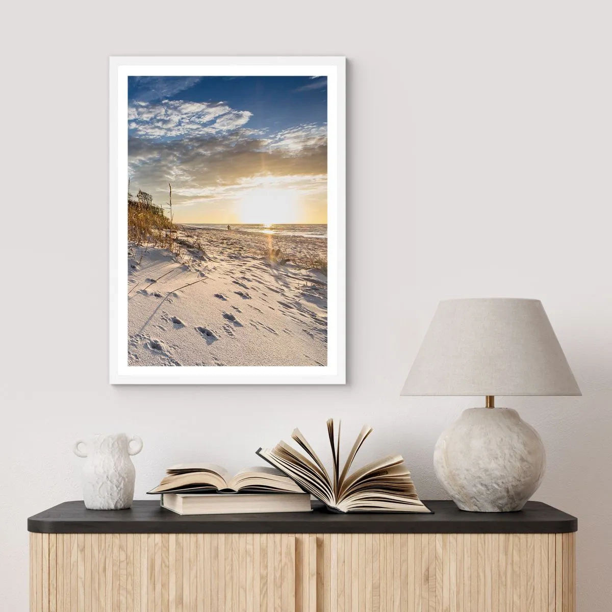 Plagát v bielom ráme - Pozvánka na prechádzku - 40x50 cm