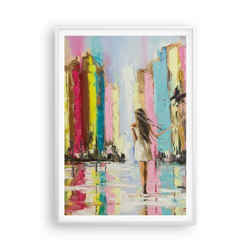 Plagát v bielom ráme - Poď so mnou - 70x100 cm