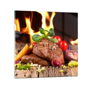 Obraz na skle - Vykúzlené žiarou - 50x50 cm