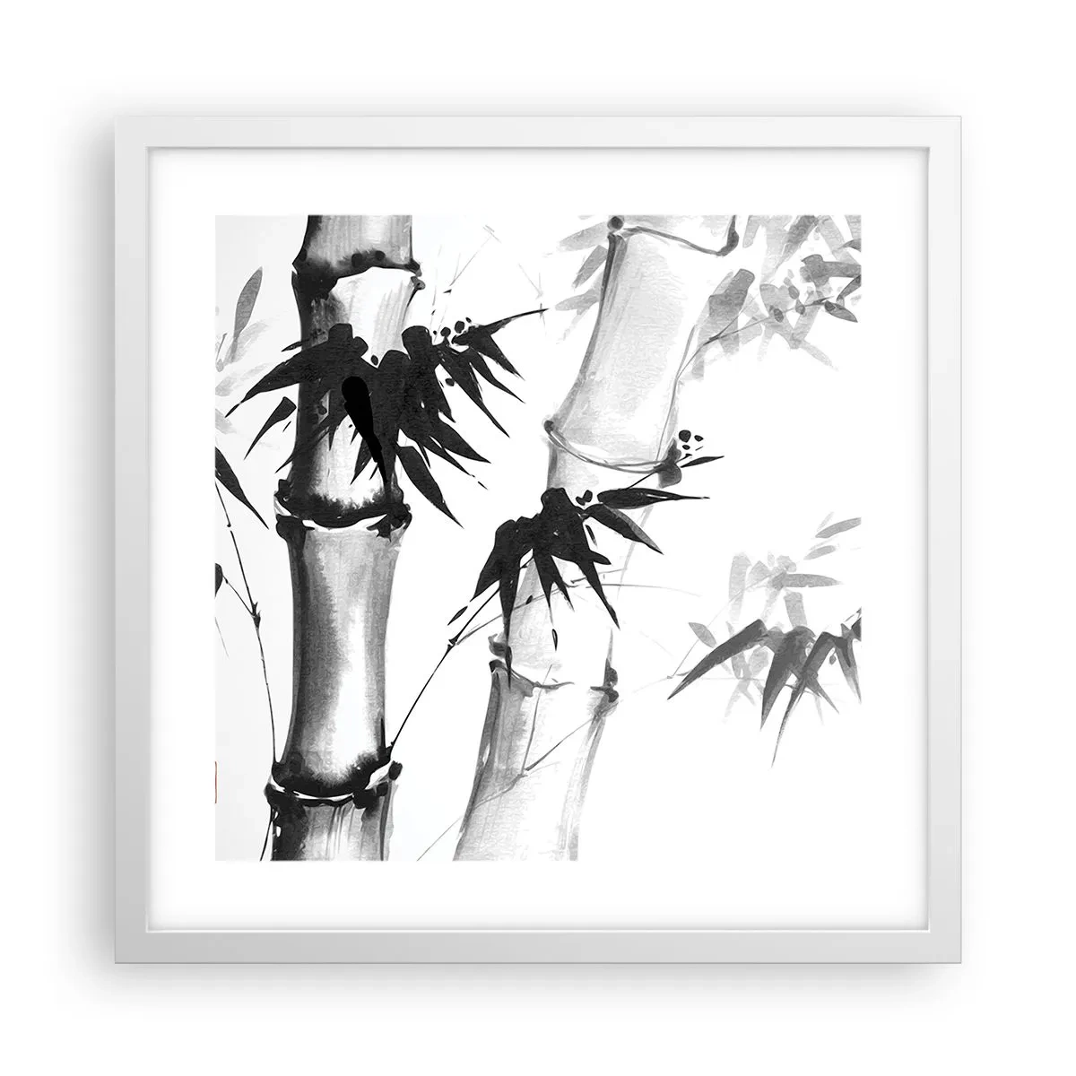 Plagát v bielom ráme - Blízky záber na orient - 40x40 cm