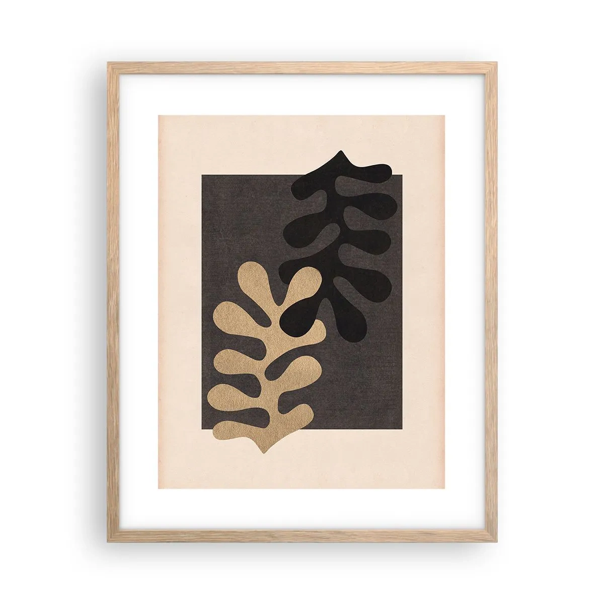 Plagát v ráme zo svetlého duba - Neprítomnosť a doplnenie - 40x50 cm