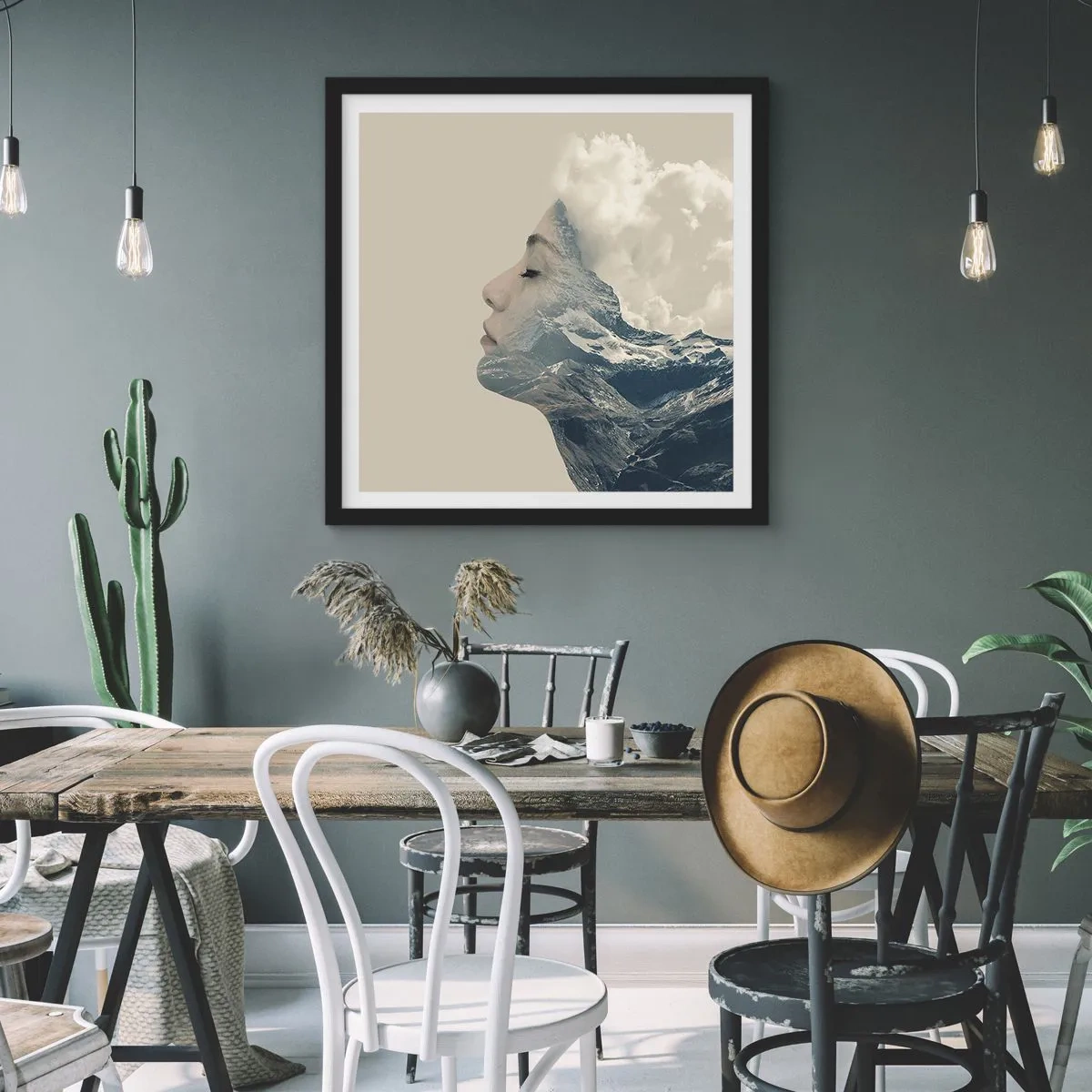 Plagát v čiernom ráme - Krása živlov - 30x30 cm