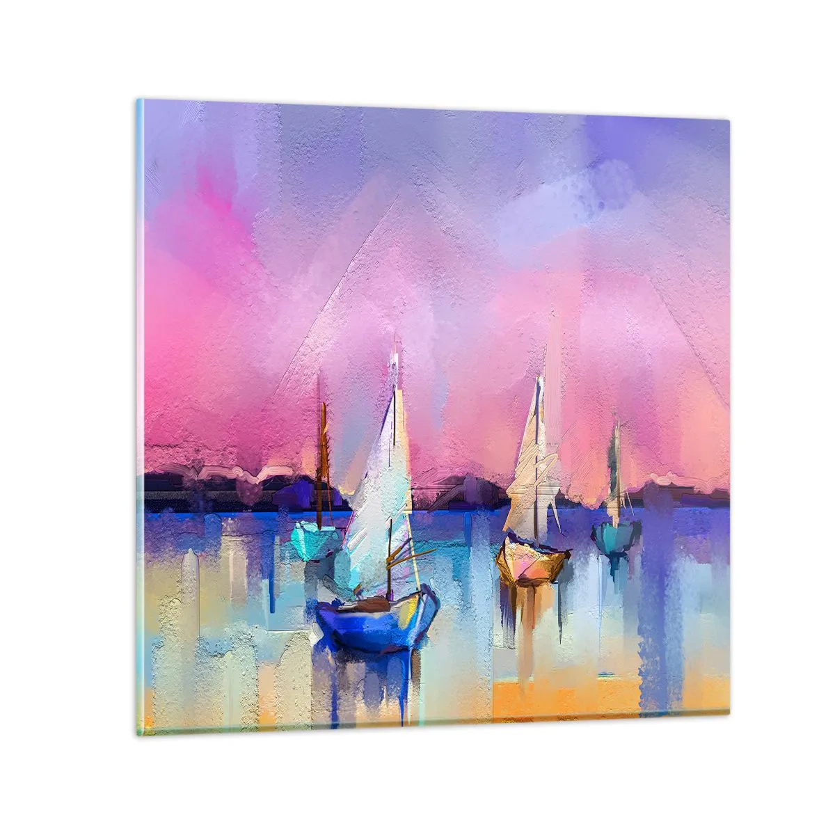Obraz na skle - Smer: široká voda - 30x30 cm