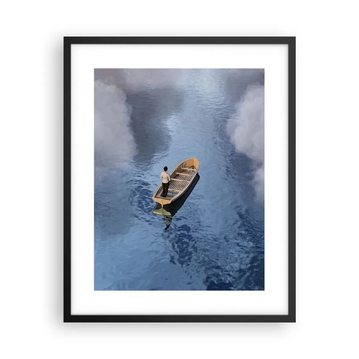 Plagát v čiernom ráme - Život – cesta – neistota - 40x50 cm