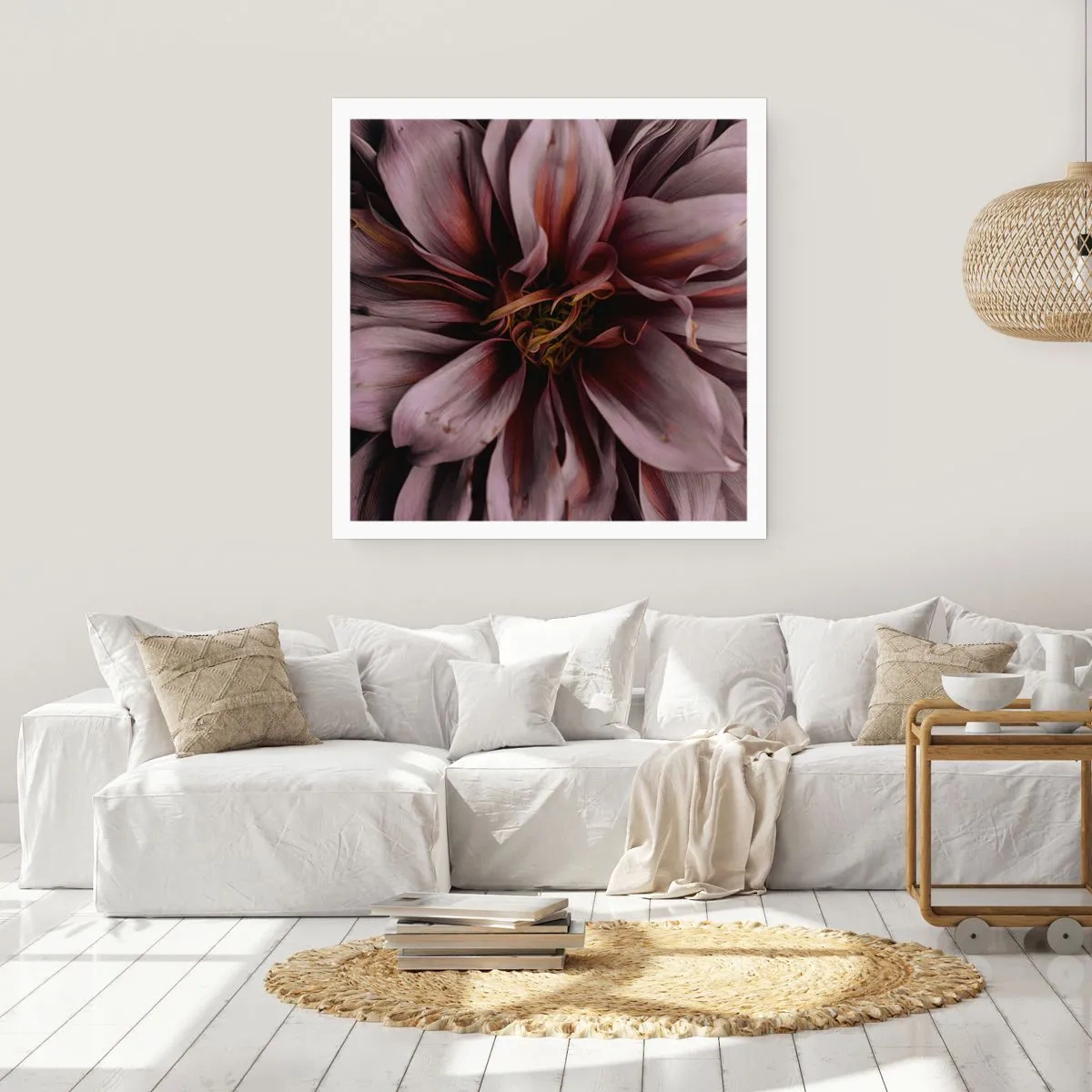 Plagát - Kvetinové srdce - 30x30 cm