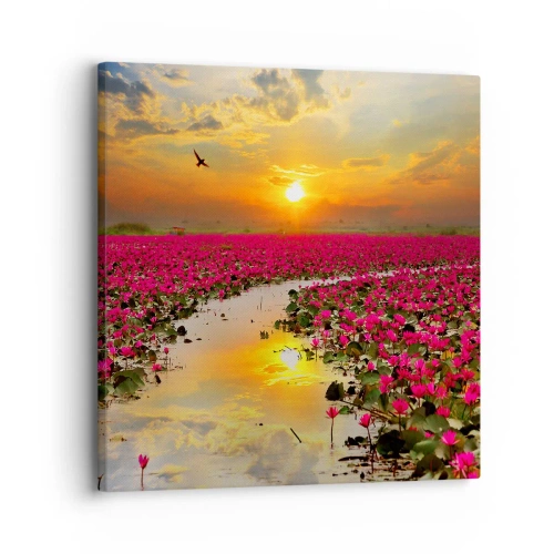 Obraz na plátne - Tajomný život jazera - 30x30 cm