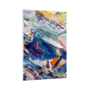 Obraz na skle - Chaos farieb - 80x120 cm