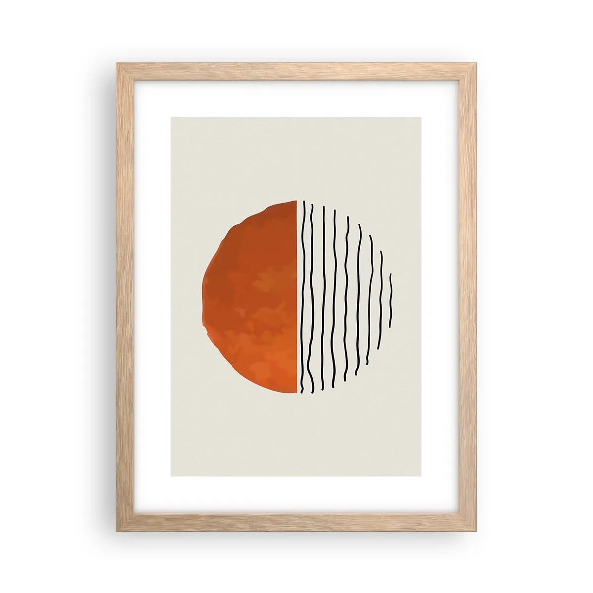 Plagát v ráme zo svetlého duba - V japonskej atmosfére - 30x40 cm