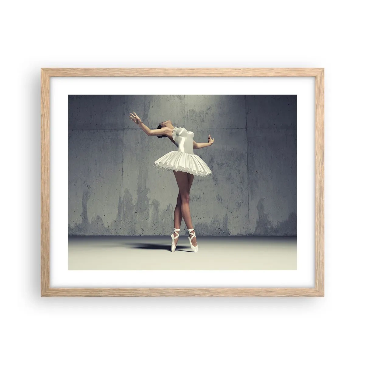 Plagát v ráme zo svetlého duba - Ľahko ako vták - 50x40 cm