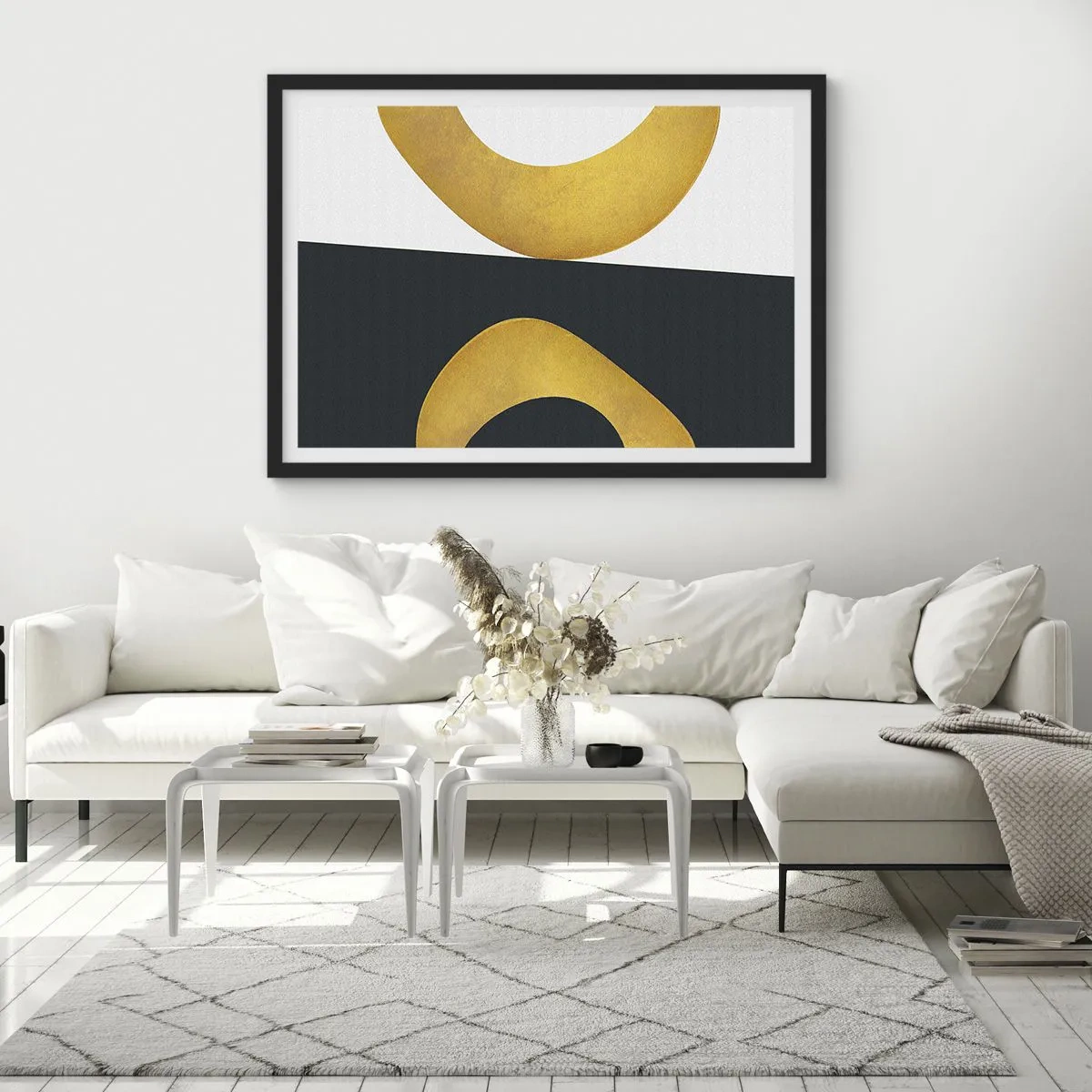 Plagát v čiernom ráme - Po prvé: zlato - 70x50 cm