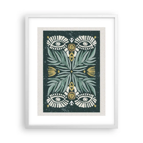 Plagát v bielom ráme - Ako ľudová vystrihovačka - 40x50 cm