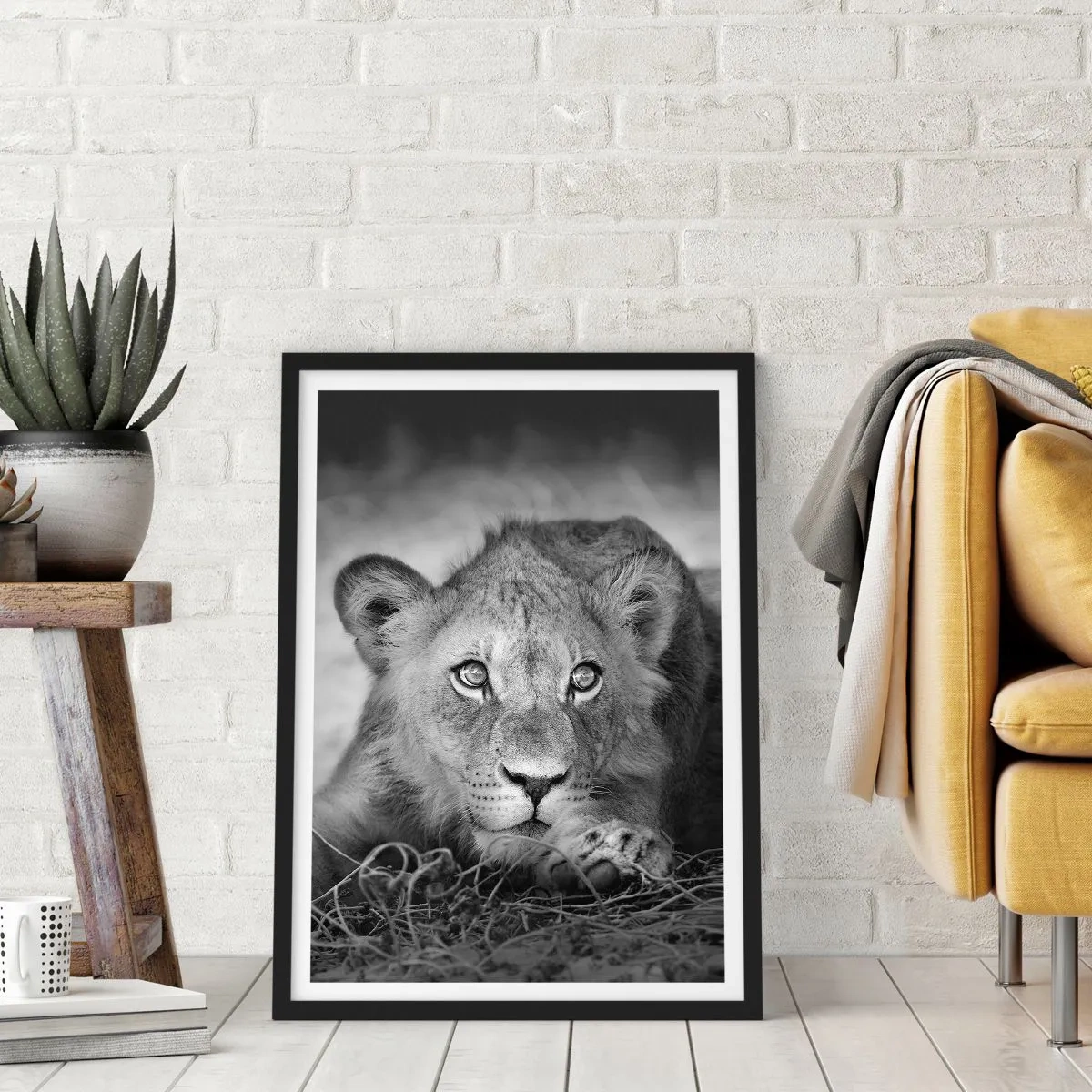 Plagát v čiernom ráme - Kráľovské šteňa - 70x100 cm