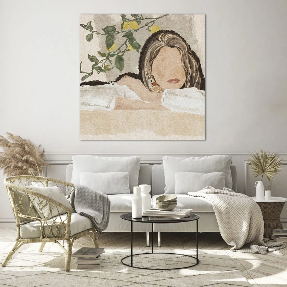 Obraz na skle - Kráska z juhu - 60x60 cm