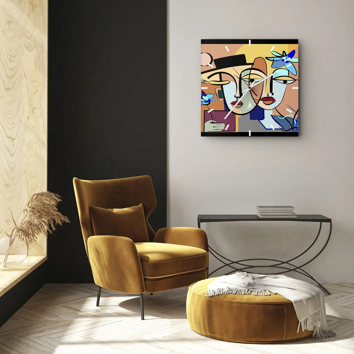 Nástenné hodiny - Picassovo randez vous - 30x30 cm