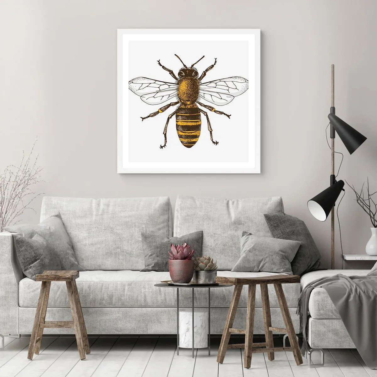 Plagát v bielom ráme - Krásna a dobrá - 40x40 cm