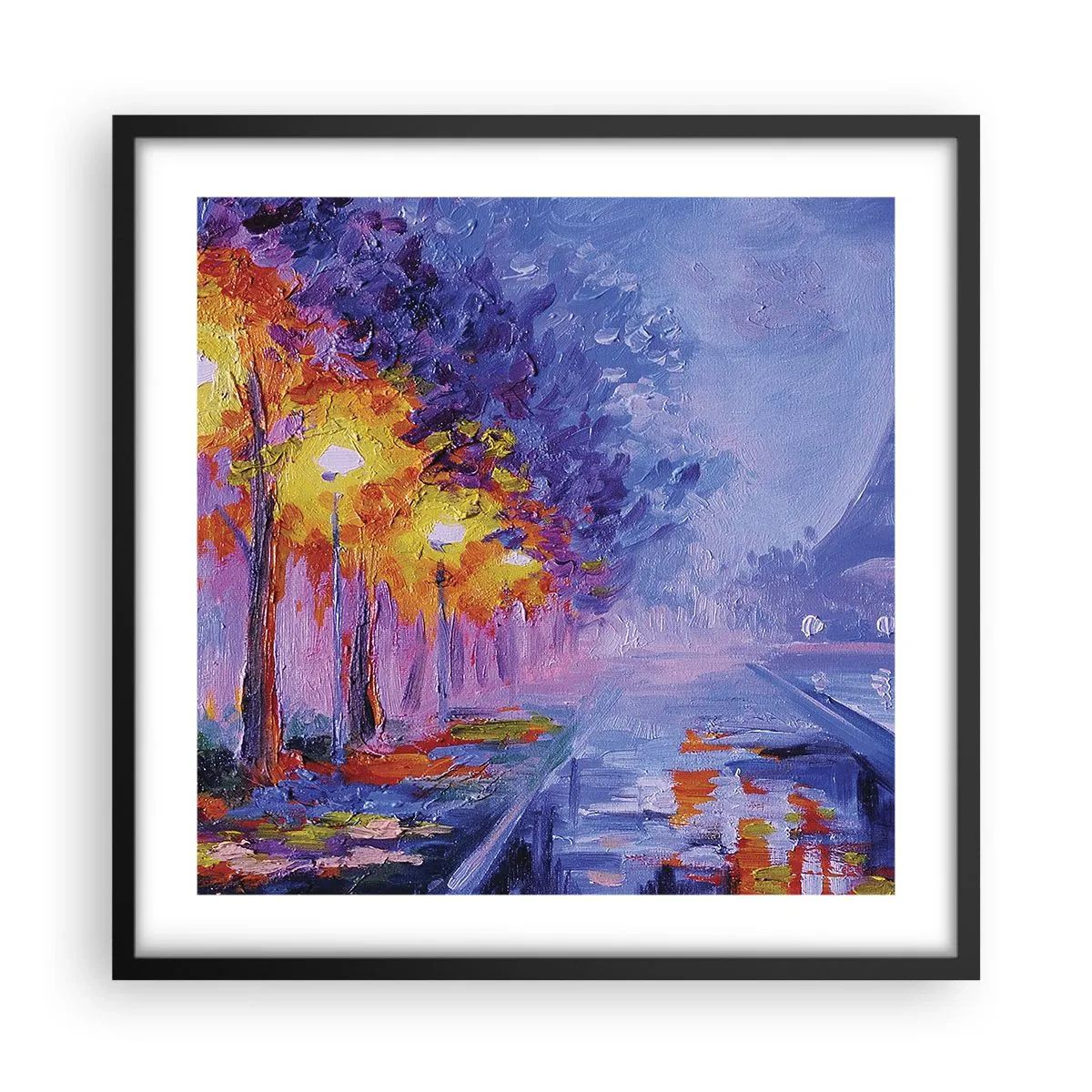 Plagát v čiernom ráme - Prechádzka snov - 50x50 cm