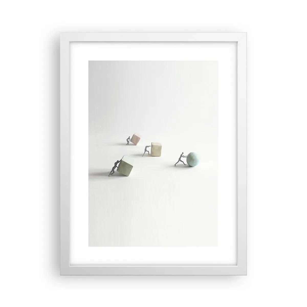 Plagát v bielom ráme - Život samotný - 30x40 cm