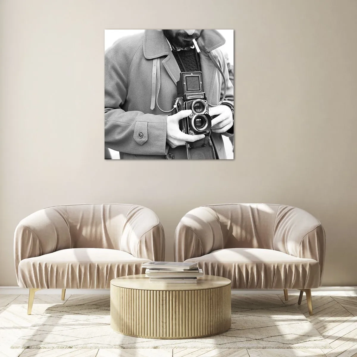 Obraz na skle - V retro štýle - 40x40 cm