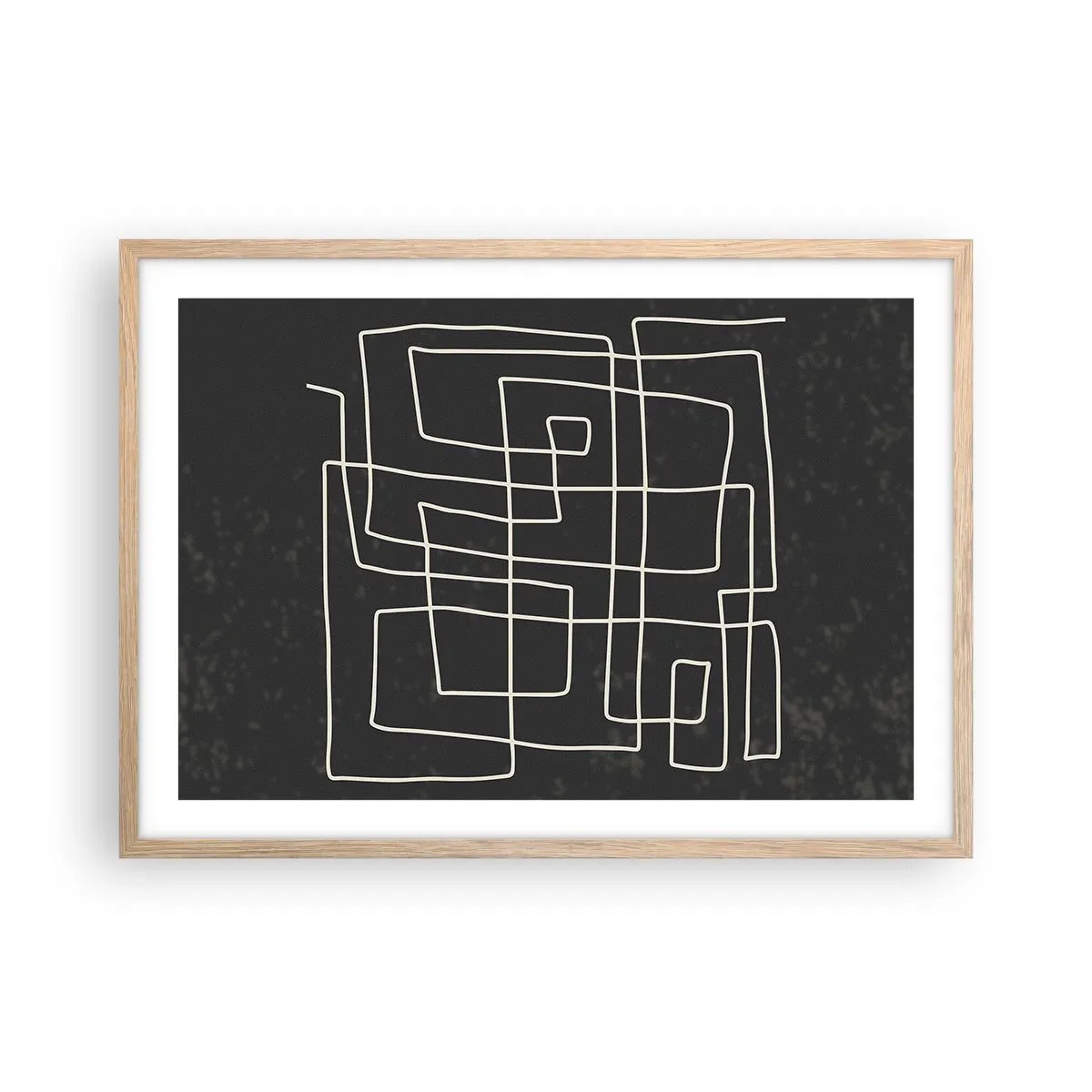 Plagát v ráme zo svetlého duba - Nie je to tak jednoduché - 70x50 cm