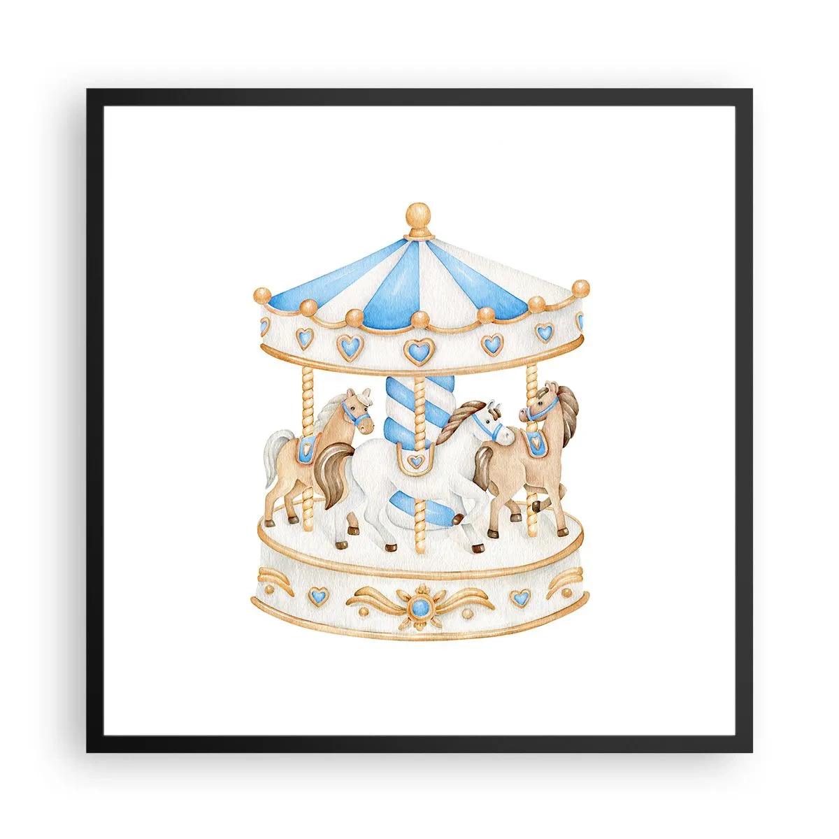 Plagát v čiernom ráme - Sladké detstvo - 60x60 cm